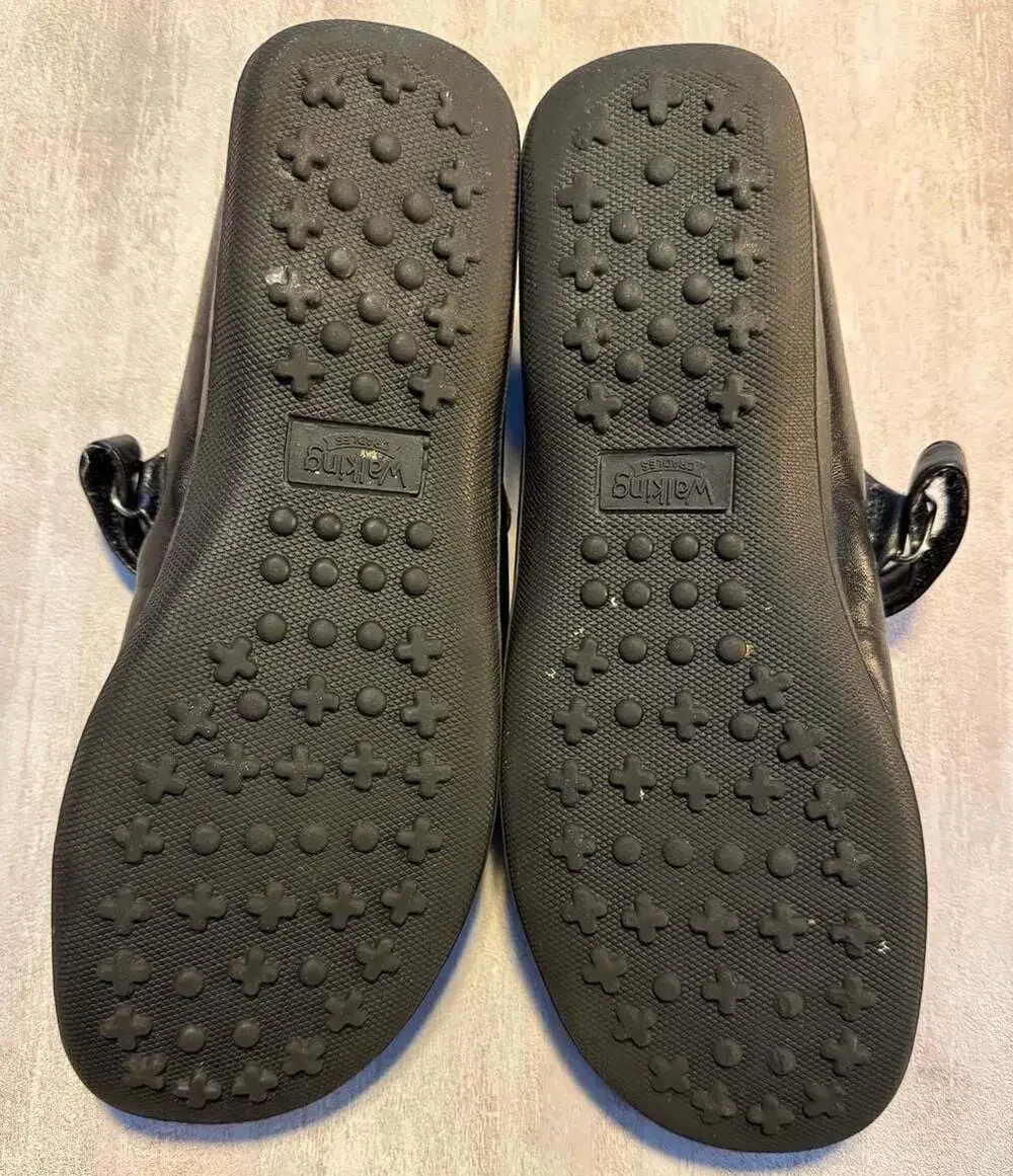 Walking Cradles Joy Black Leather Mary Jane Flats Size 9W